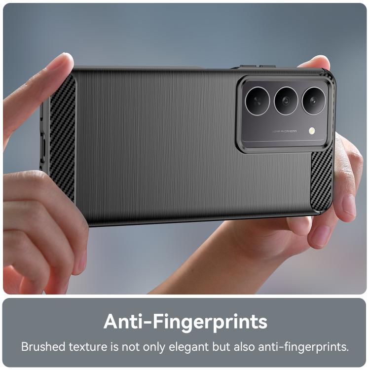 For Realme V60 Pro Carbon Fiber Brushed Texture TPU Phone Case