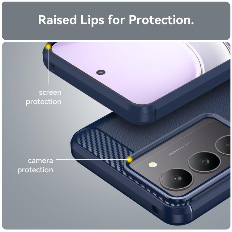 For Realme V60 Pro Carbon Fiber Brushed Texture TPU Phone Case