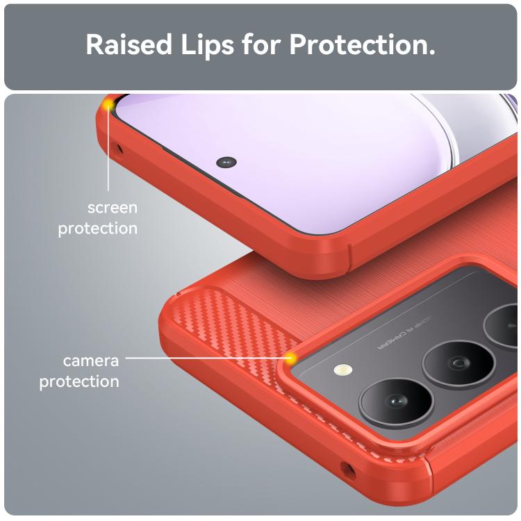 For Realme V60 Pro Carbon Fiber Brushed Texture TPU Phone Case