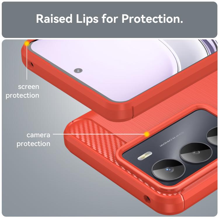 For Realme 14x India Carbon Fiber Brushed Texture TPU Phone Case