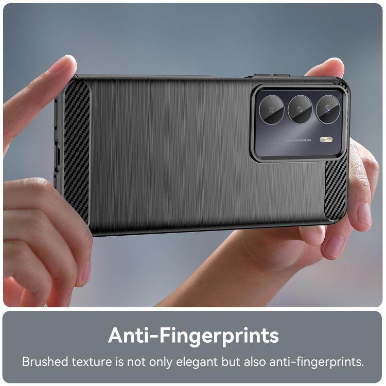 For Realme V70 Carbon Fiber Brushed Texture TPU Phone Case