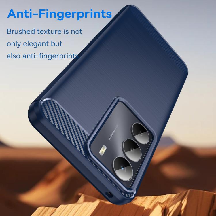 For Realme V70 Carbon Fiber Brushed Texture TPU Phone Case