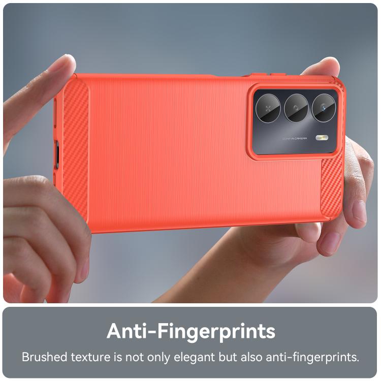 For Realme V70S Carbon Fiber Brushed Texture TPU Phone Case