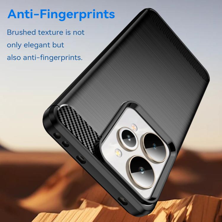 For Realme 15 Pro 5G Carbon Fiber Brushed Texture TPU Phone Case