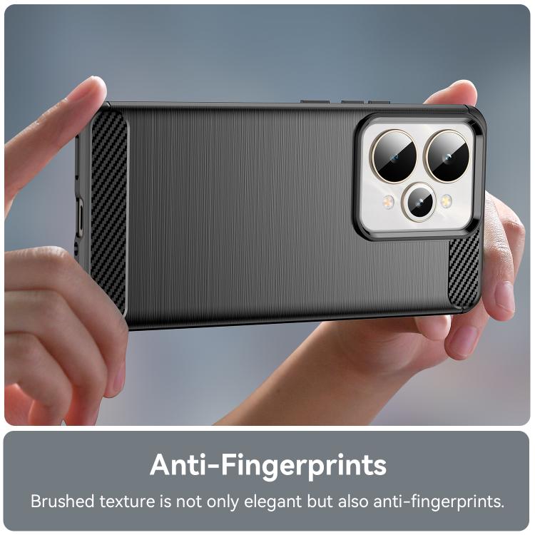 For Realme 15 Pro 5G Carbon Fiber Brushed Texture TPU Phone Case