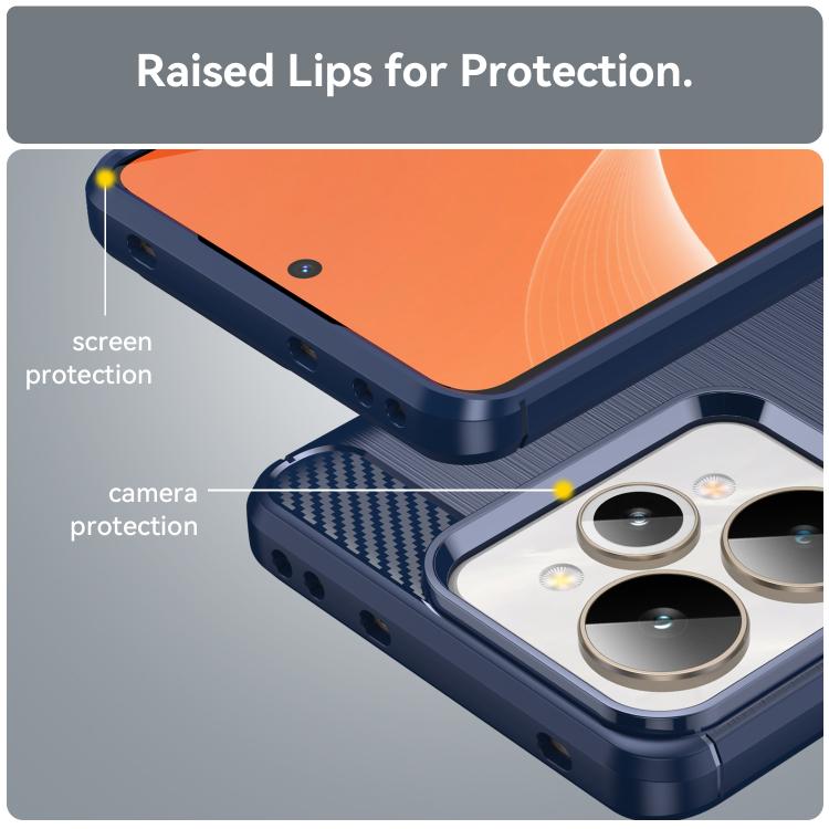 For Realme 15 Pro 5G Carbon Fiber Brushed Texture TPU Phone Case