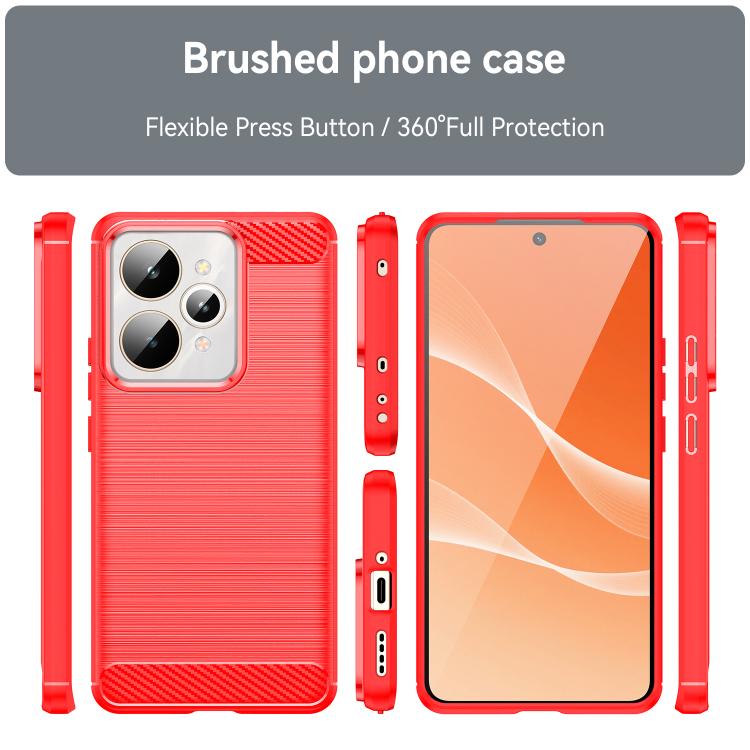 For Realme 15 Pro 5G Carbon Fiber Brushed Texture TPU Phone Case