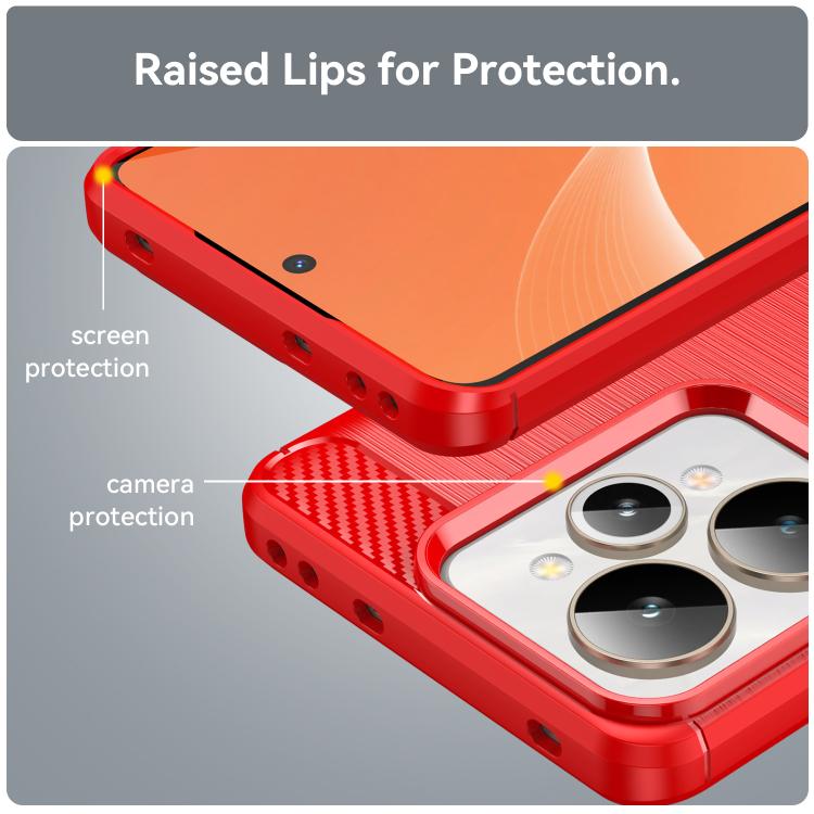 For Realme 15 Pro 5G Carbon Fiber Brushed Texture TPU Phone Case