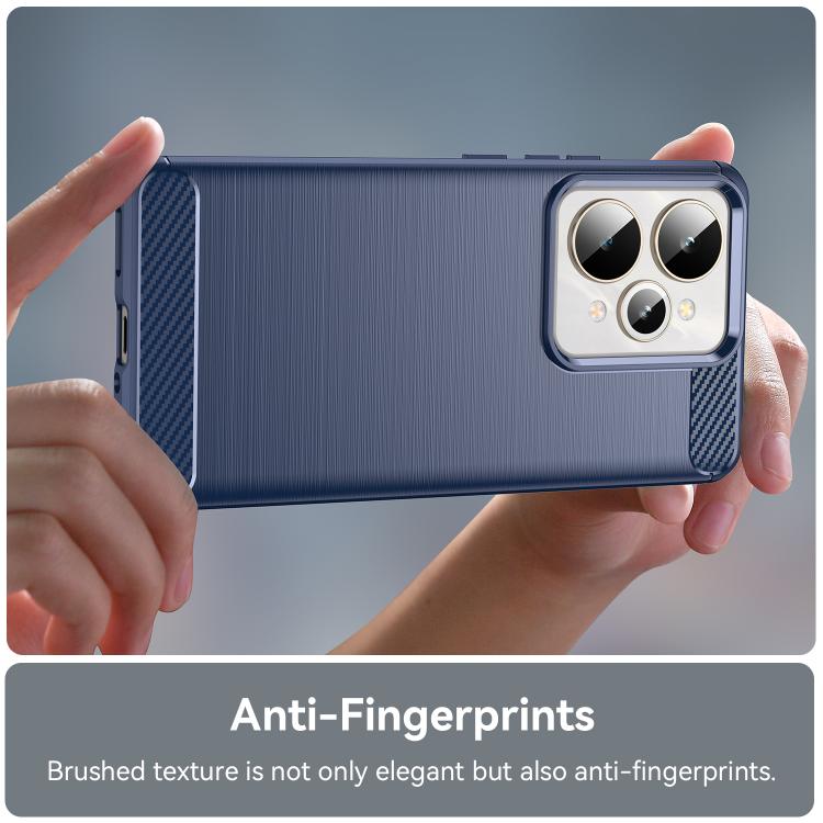 For Realme 15 5G Carbon Fiber Brushed Texture TPU Phone Case