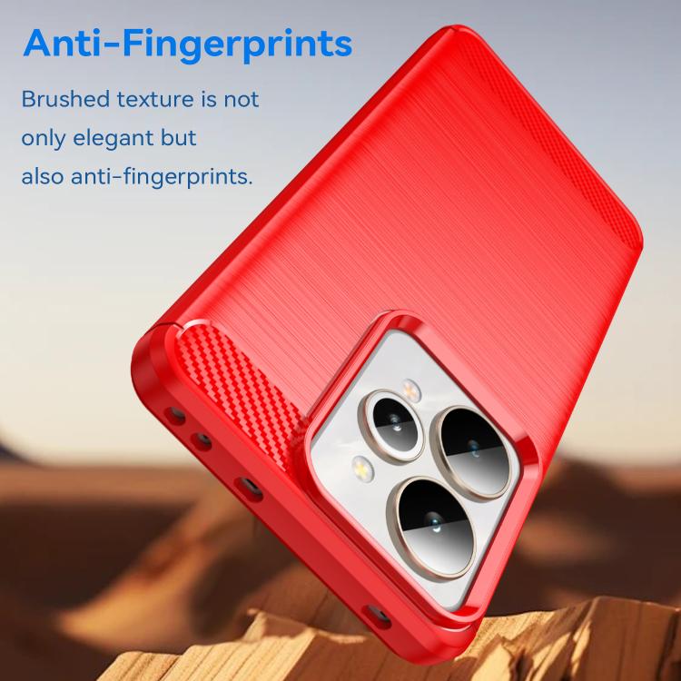 For Realme 15 5G Carbon Fiber Brushed Texture TPU Phone Case