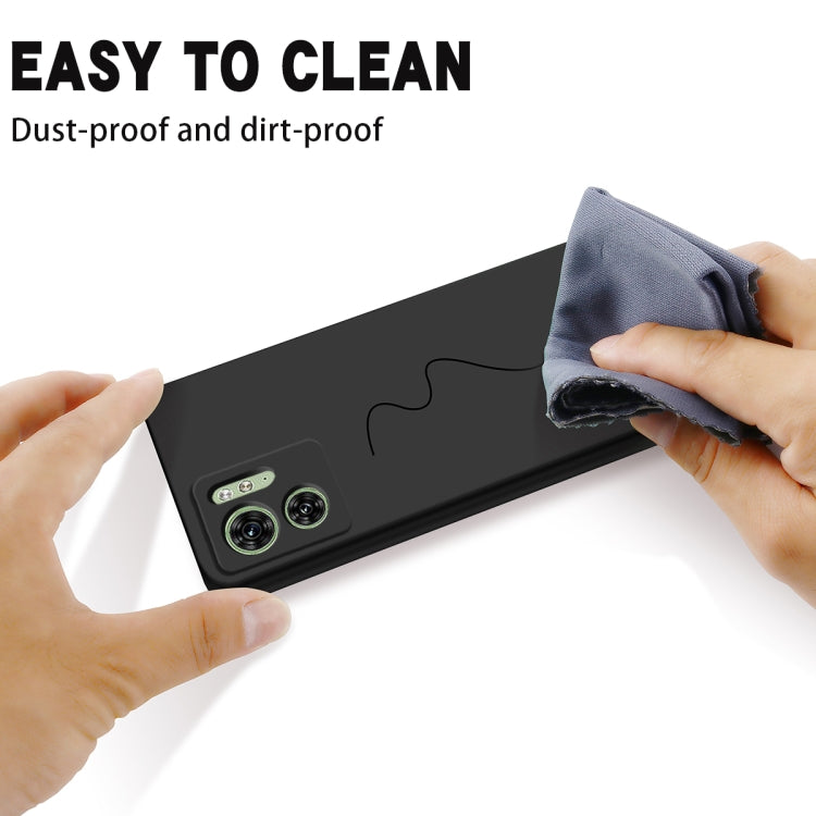 For Motorola Edge 2023 Solid Color Liquid Silicone Dropproof Full Coverage Phone Case