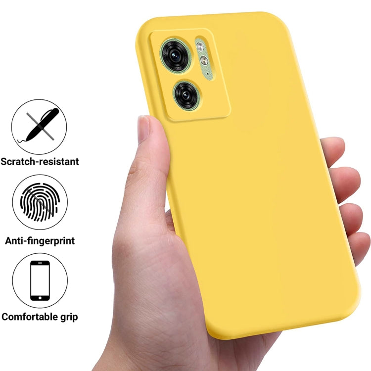 For Motorola Edge 2023 Solid Color Liquid Silicone Dropproof Full Coverage Phone Case