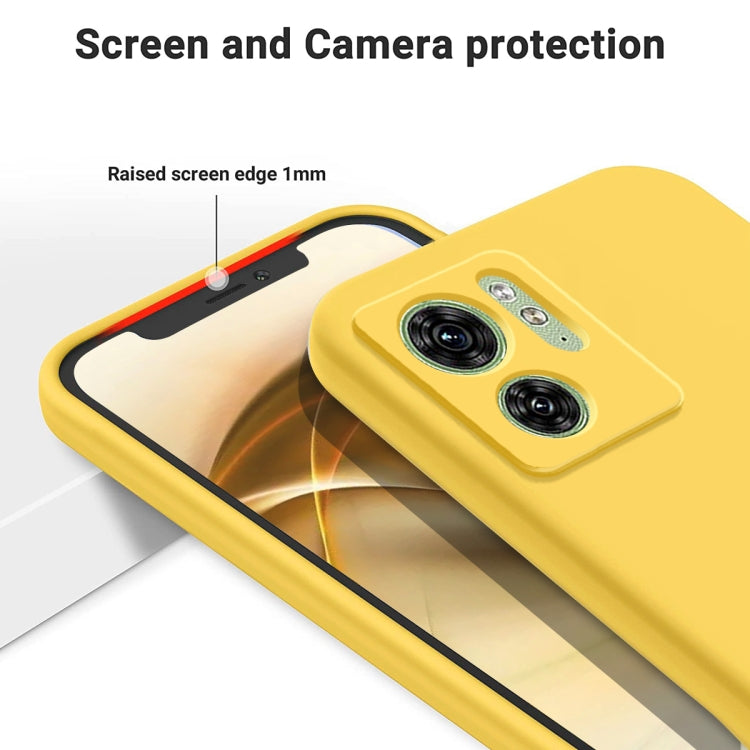 For Motorola Edge 2023 Solid Color Liquid Silicone Dropproof Full Coverage Phone Case