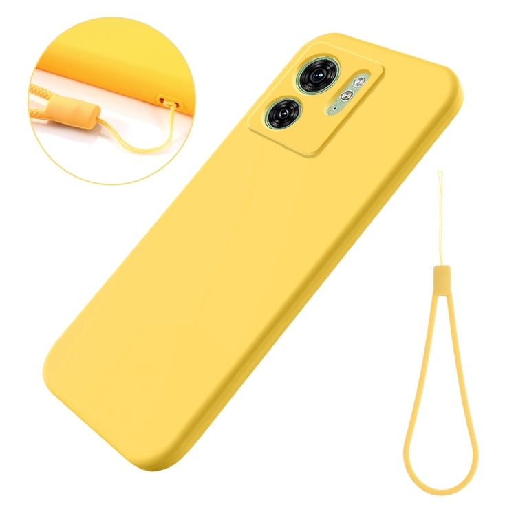 For Motorola Edge 2023 Solid Color Liquid Silicone Dropproof Full Coverage Phone Case