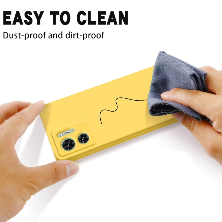 For Motorola Edge 2023 Solid Color Liquid Silicone Dropproof Full Coverage Phone Case