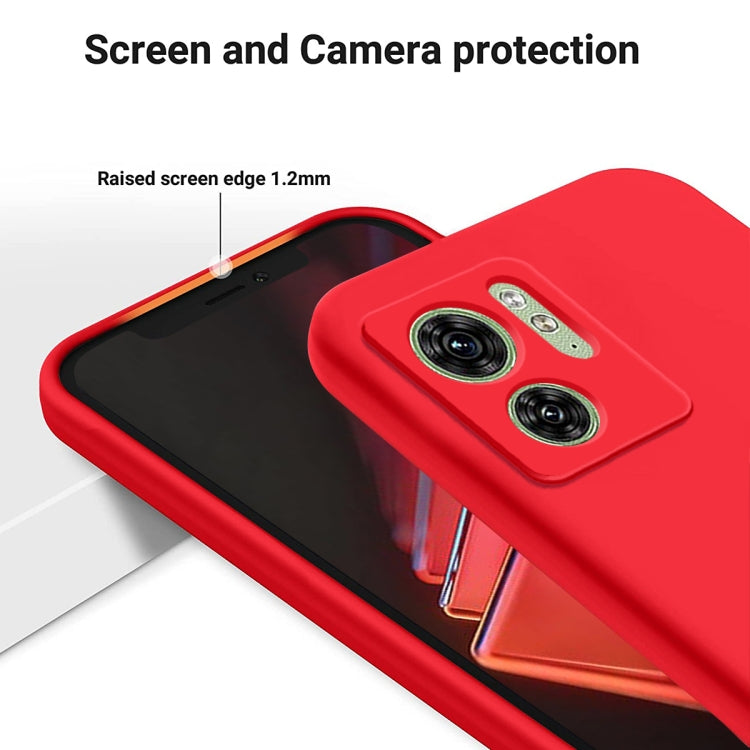 For Motorola Edge 2023 Solid Color Liquid Silicone Dropproof Full Coverage Phone Case