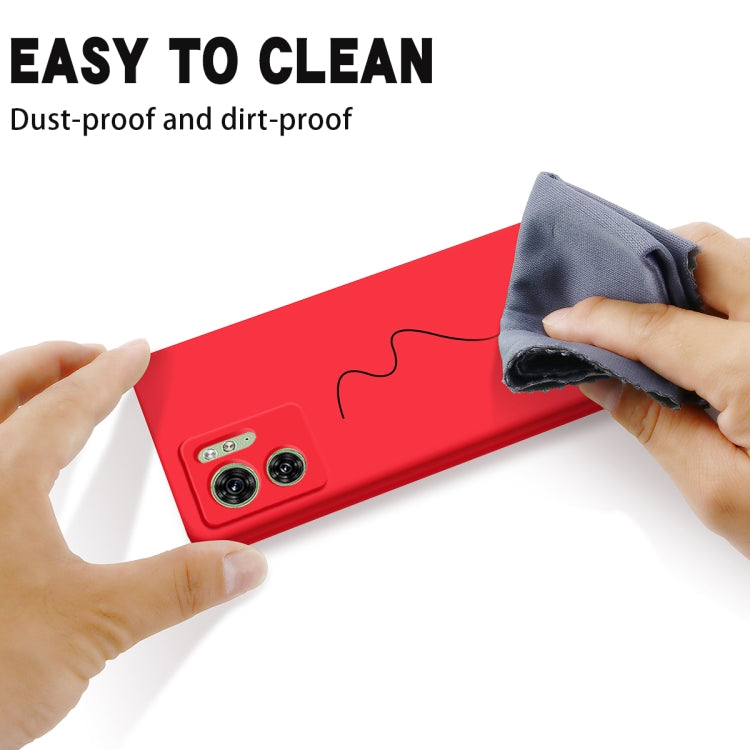 For Motorola Edge 2023 Solid Color Liquid Silicone Dropproof Full Coverage Phone Case