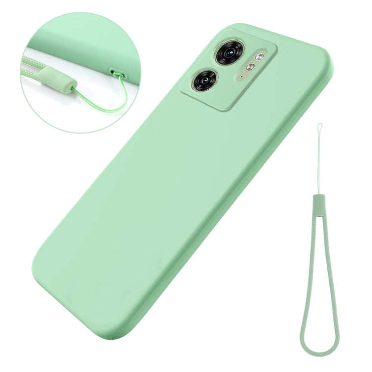 For Motorola Edge 2023 Solid Color Liquid Silicone Dropproof Full Coverage Phone Case
