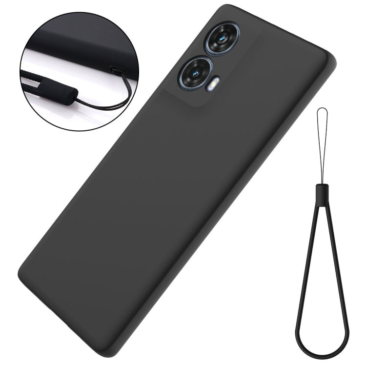 For Motorola Moto G85 Solid Color Liquid Silicone Dropproof Full Coverage Phone Case