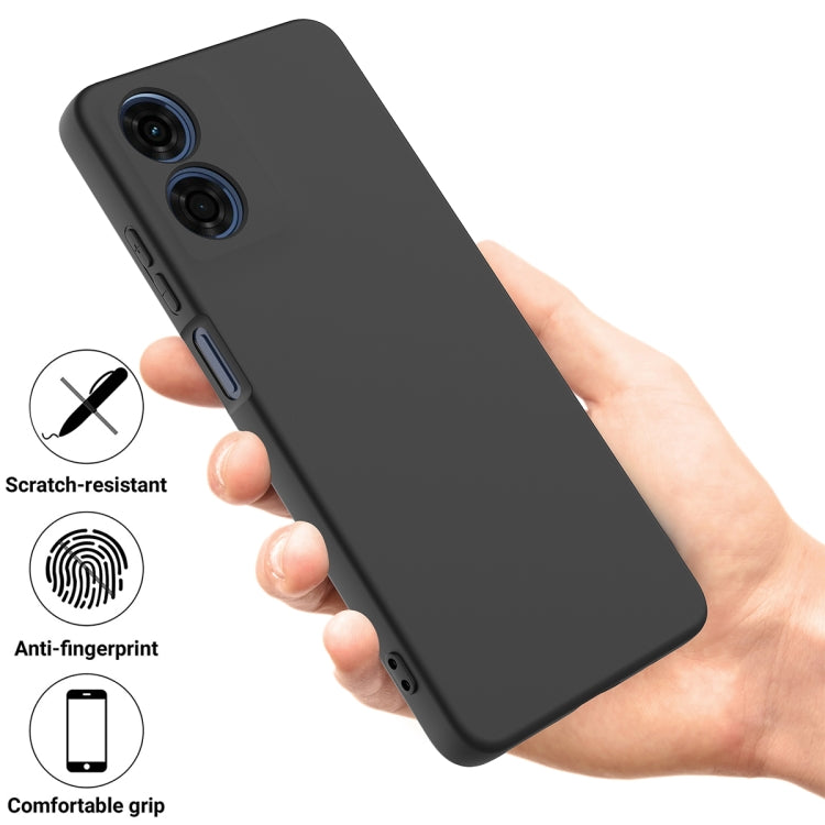 For Motorola Moto E14 Solid Color Liquid Silicone Dropproof Full Coverage Phone Case