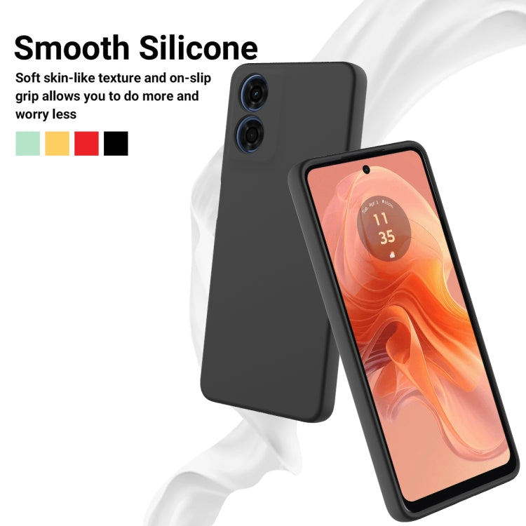 For Motorola Moto E14 Solid Color Liquid Silicone Dropproof Full Coverage Phone Case