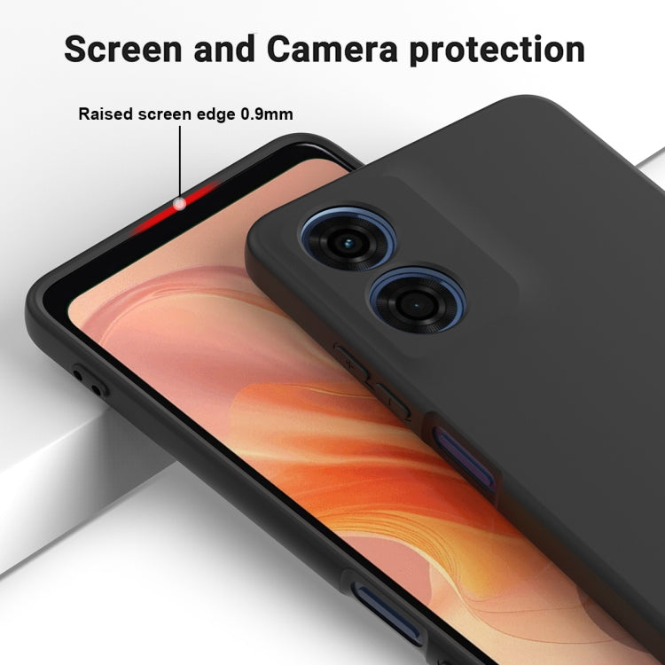 For Motorola Moto E14 Solid Color Liquid Silicone Dropproof Full Coverage Phone Case