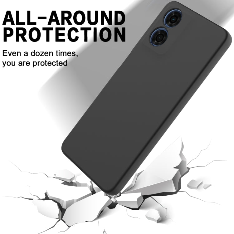 For Motorola Moto E14 Solid Color Liquid Silicone Dropproof Full Coverage Phone Case
