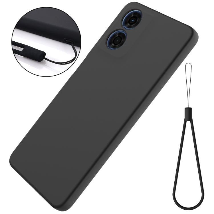 For Motorola Moto E14 Solid Color Liquid Silicone Dropproof Full Coverage Phone Case