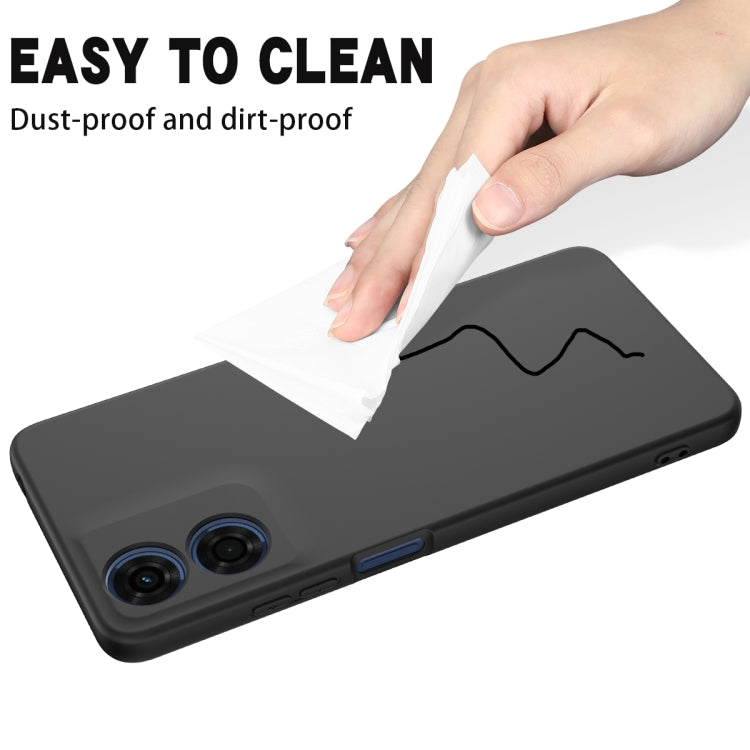 For Motorola Moto E14 Solid Color Liquid Silicone Dropproof Full Coverage Phone Case