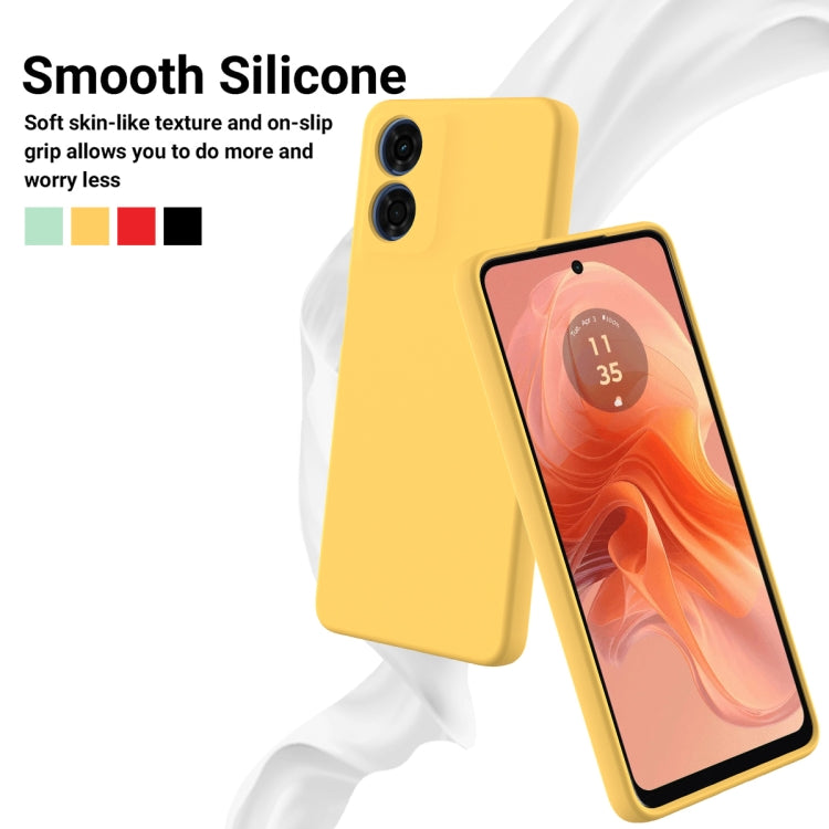 For Motorola Moto E14 Solid Color Liquid Silicone Dropproof Full Coverage Phone Case