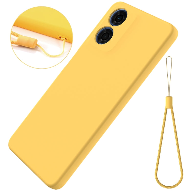 For Motorola Moto E14 Solid Color Liquid Silicone Dropproof Full Coverage Phone Case