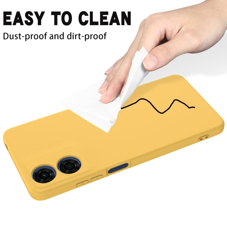 For Motorola Moto E14 Solid Color Liquid Silicone Dropproof Full Coverage Phone Case