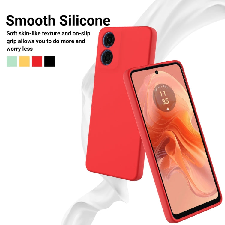 For Motorola Moto E14 Solid Color Liquid Silicone Dropproof Full Coverage Phone Case