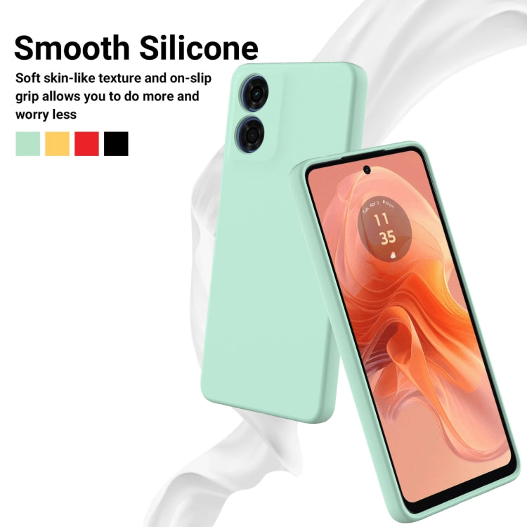 For Motorola Moto E14 Solid Color Liquid Silicone Dropproof Full Coverage Phone Case