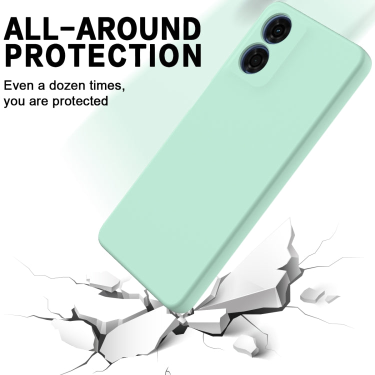 For Motorola Moto E14 Solid Color Liquid Silicone Dropproof Full Coverage Phone Case