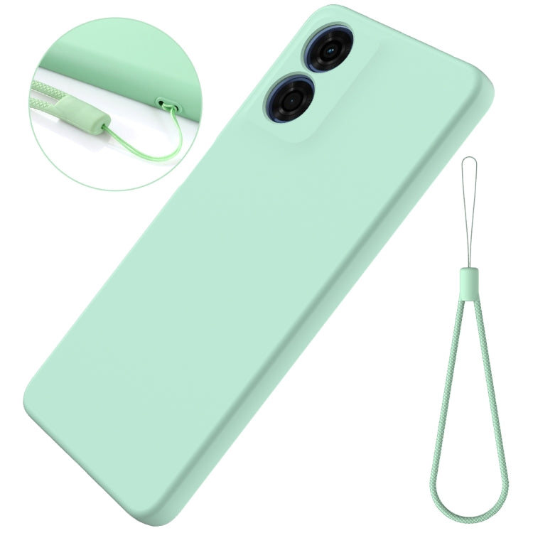 For Motorola Moto E14 Solid Color Liquid Silicone Dropproof Full Coverage Phone Case