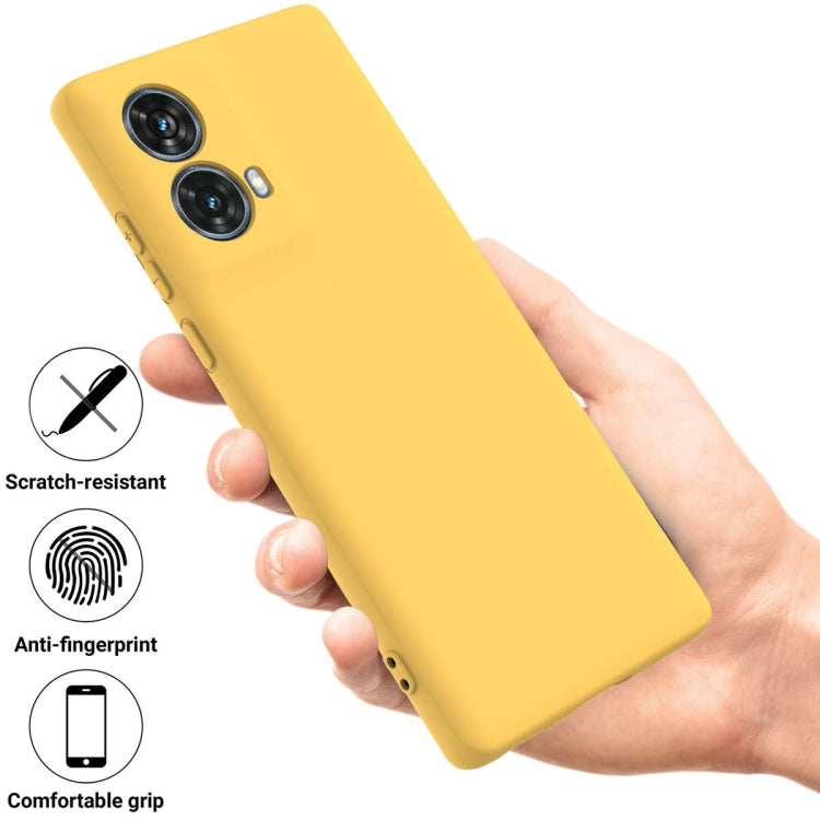 For Motorola S50 Neo Solid Color Liquid Silicone Dropproof Full Coverage Phone Case