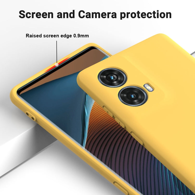 For Motorola S50 Neo Solid Color Liquid Silicone Dropproof Full Coverage Phone Case