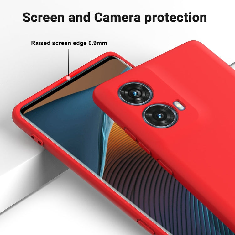 For Motorola S50 Neo Solid Color Liquid Silicone Dropproof Full Coverage Phone Case