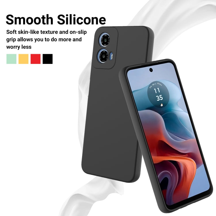 For Motorola Moto G45 Solid Color Liquid Silicone Dropproof Full Coverage Phone Case