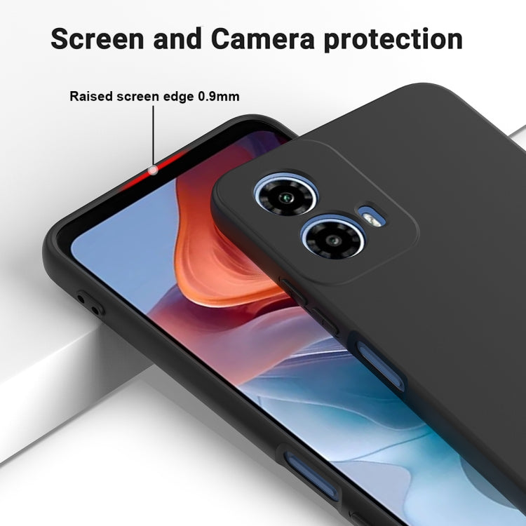 For Motorola Moto G45 Solid Color Liquid Silicone Dropproof Full Coverage Phone Case