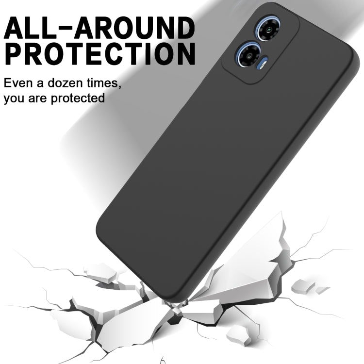 For Motorola Moto G45 Solid Color Liquid Silicone Dropproof Full Coverage Phone Case