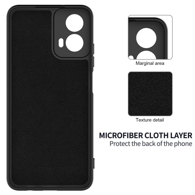 For Motorola Moto G45 Solid Color Liquid Silicone Dropproof Full Coverage Phone Case