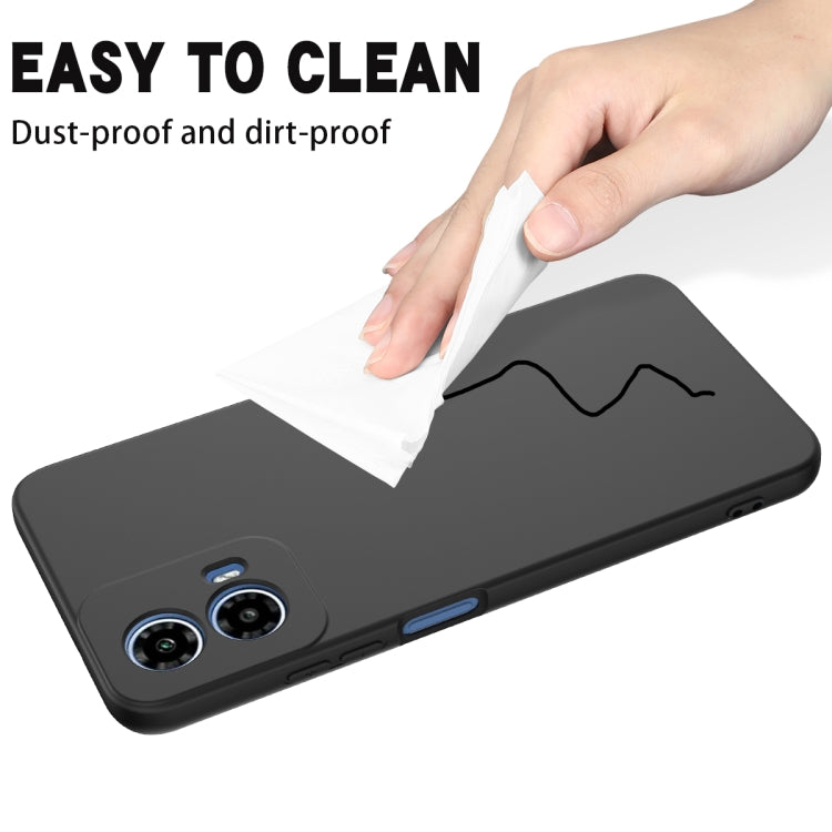 For Motorola Moto G45 Solid Color Liquid Silicone Dropproof Full Coverage Phone Case