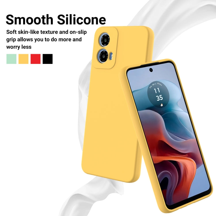 For Motorola Moto G45 Solid Color Liquid Silicone Dropproof Full Coverage Phone Case