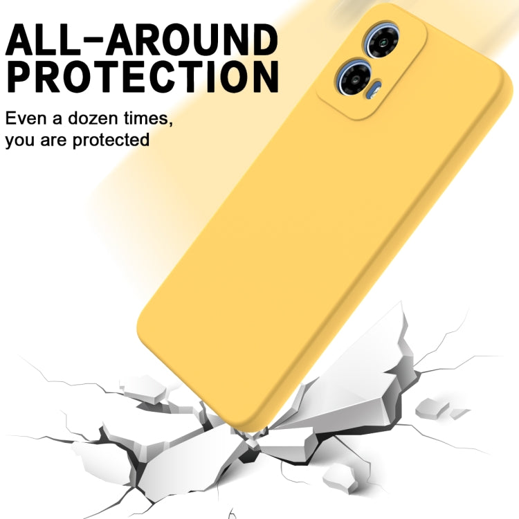 For Motorola Moto G45 Solid Color Liquid Silicone Dropproof Full Coverage Phone Case
