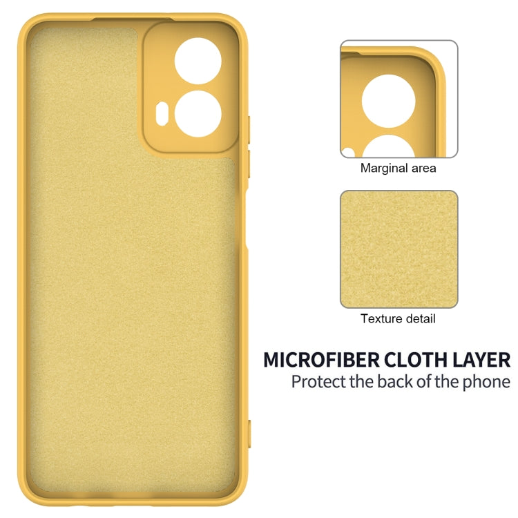 For Motorola Moto G45 Solid Color Liquid Silicone Dropproof Full Coverage Phone Case