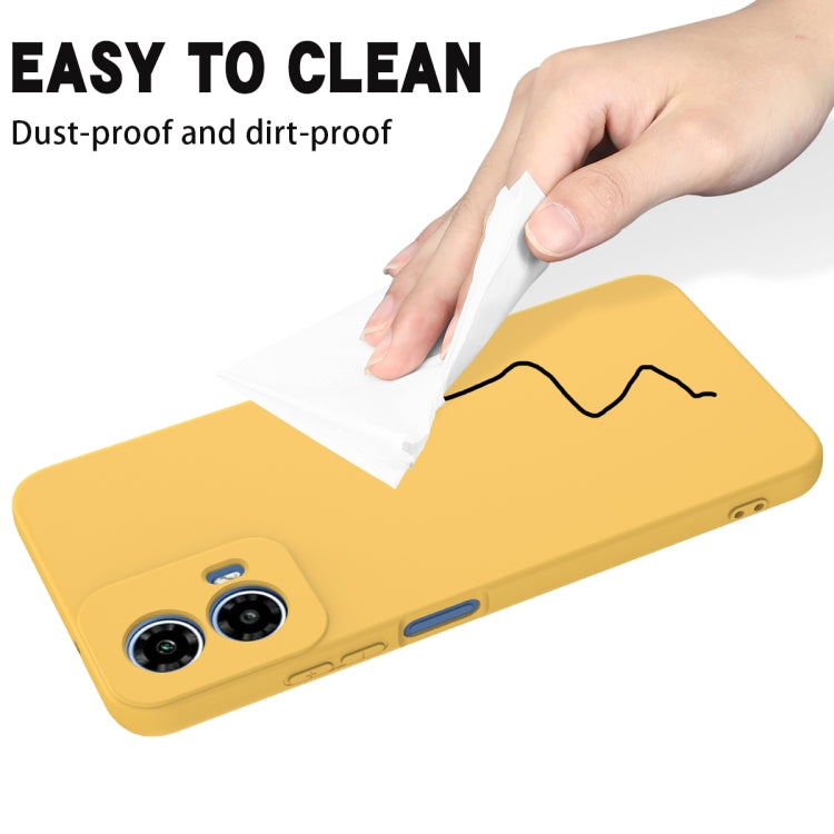 For Motorola Moto G45 Solid Color Liquid Silicone Dropproof Full Coverage Phone Case