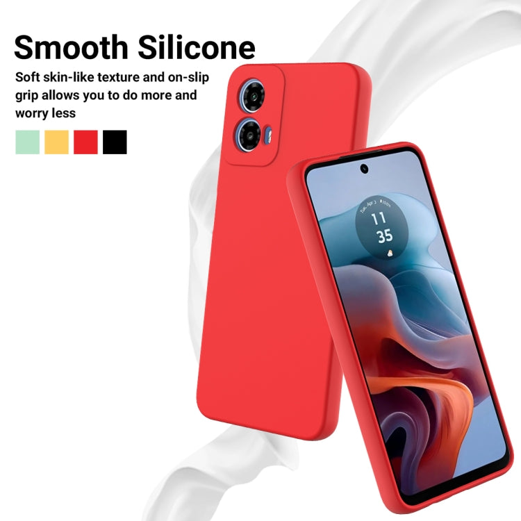 For Motorola Moto G45 Solid Color Liquid Silicone Dropproof Full Coverage Phone Case