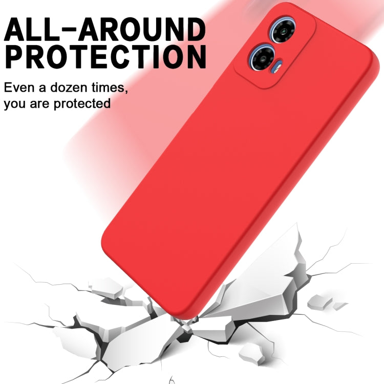 For Motorola Moto G45 Solid Color Liquid Silicone Dropproof Full Coverage Phone Case